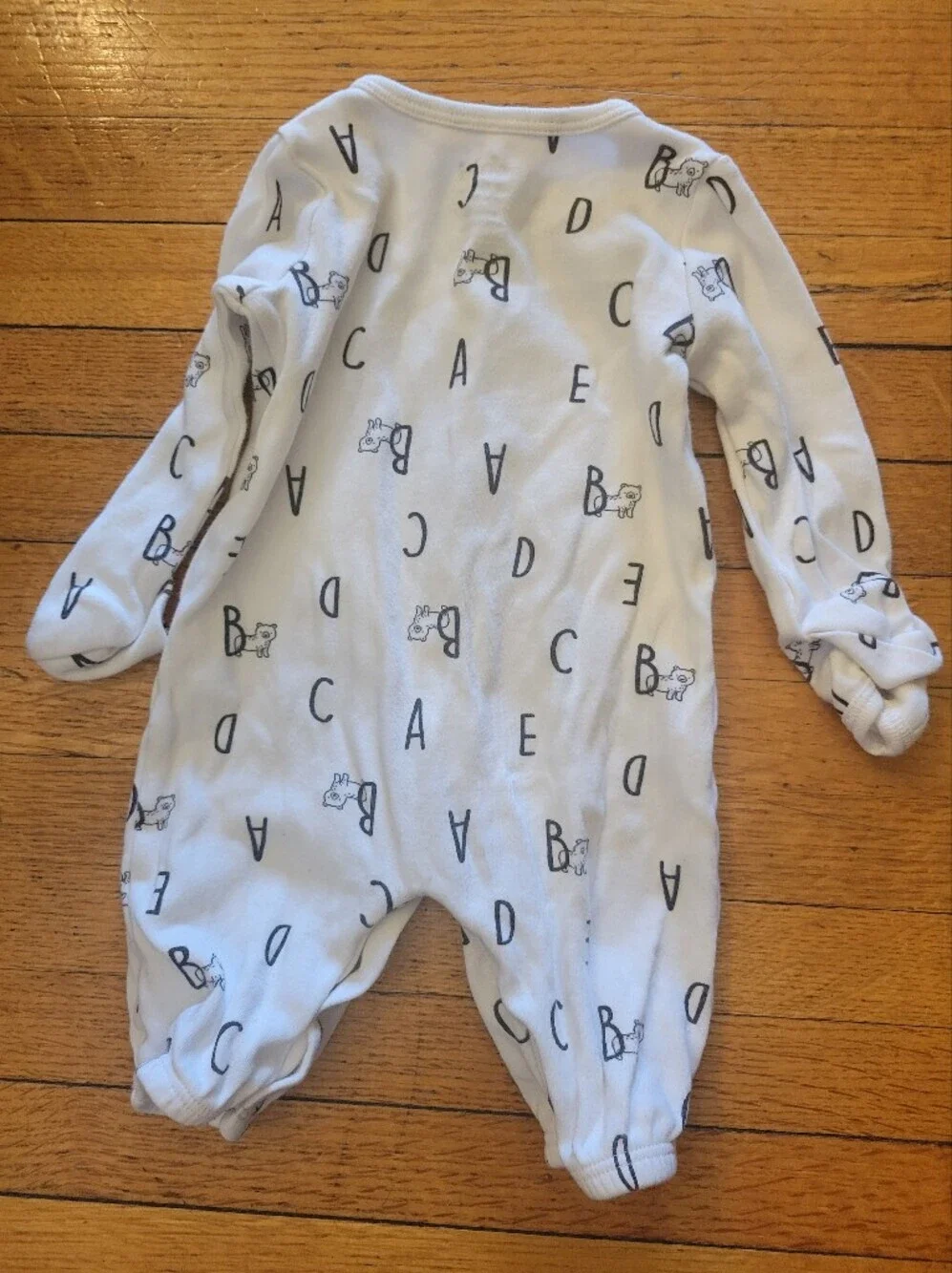Old Navy Baby Footed Pajamas Set - White & Orange